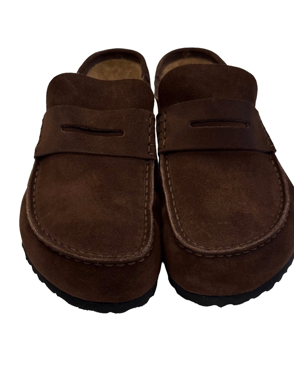 Birkenstock Naples Wrap Suede Clogs/loafers Dark Brown Unisex Men 9 Wms 11 NEW